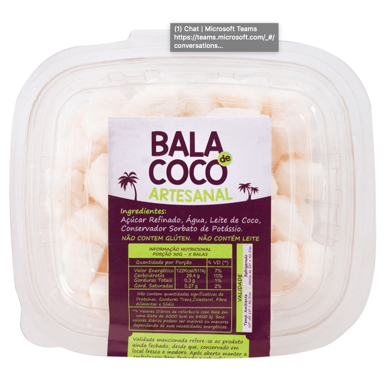 Bala de Coco Natural Grandeza 225G